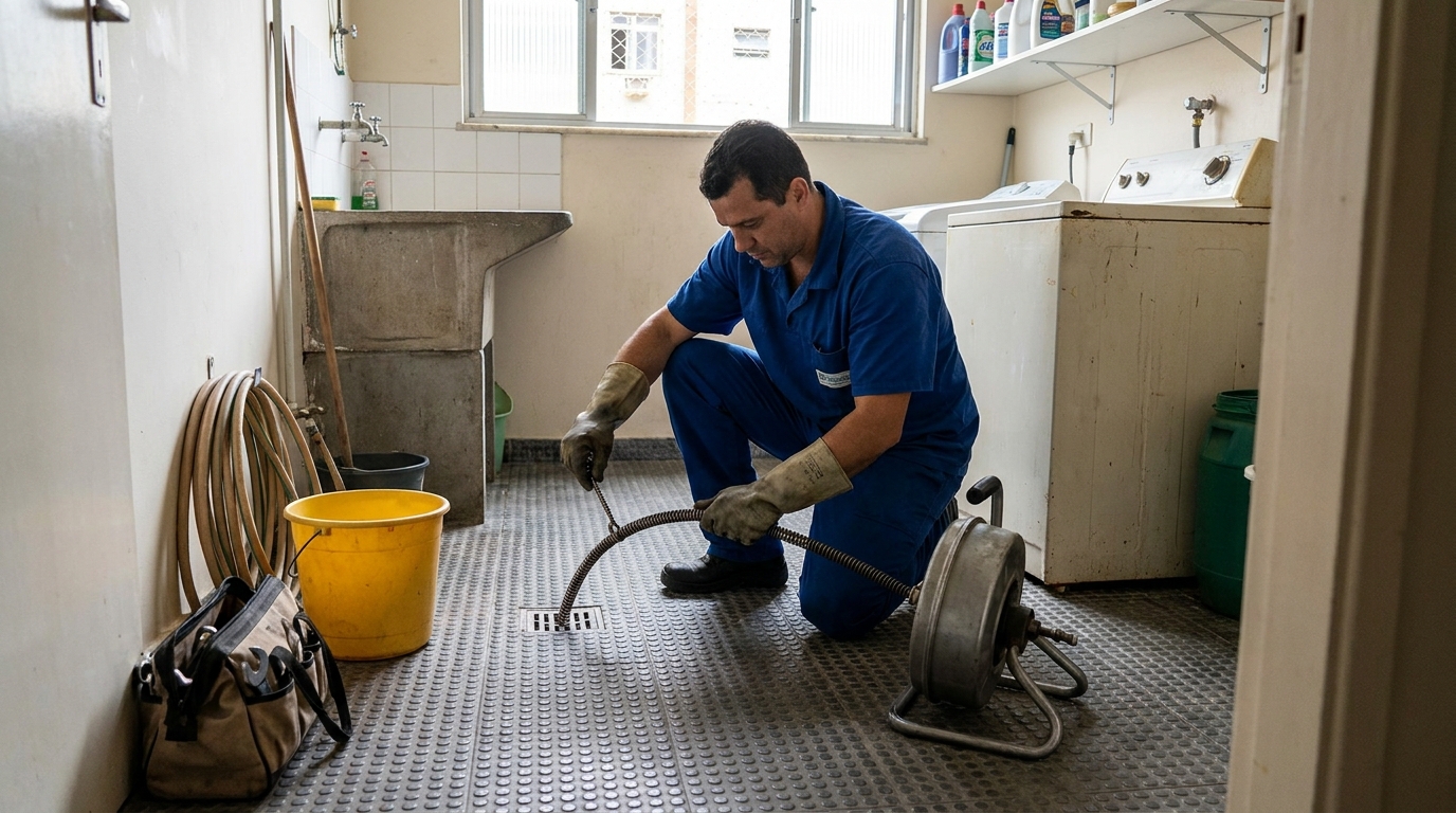 Desentupimento de ralo profissional em Taubaté‑SP